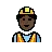 Man Construction Worker: Dark Skin Tone