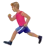 Man Running: Medium Skin Tone