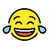 เผชิญหน้ากับ Tears of Joy Emoji 😂 image - OpenMoji style