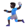 Man Playing Handball: Dark Skin Tone Emoji 🤾🏿‍♂️ image - Microsoft 3D Fluent style