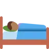 Person In Bed: Medium-Dark Skin Tone Emoji 🛌🏾 image - Twitter / X (Twemoji) style