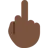 Middle Finger: Dark Skin Tone
