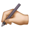 Writing Hand: Medium-Light Skin Tone Emoji ✍🏼 image - Samsung style