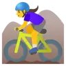Woman Mountain Biking Emoji 🚵‍♀️ image - Google Noto Color style