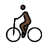Person Biking: Dark Skin Tone Emoji 🚴🏿 image - OpenMoji style