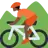 Person Mountain Biking: Dark Skin Tone