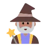 Man Mage: Medium Skin Tone Emoji 🧙🏽‍♂️ image - Tossface style