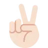 Victory Hand: Light Skin Tone Emoji ✌🏻 image - Twitter / X (Twemoji) style
