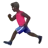 Man Running: Dark Skin Tone
