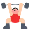 Man Lifting Weights: Light Skin Tone Emoji 🏋🏻‍♂️ image - Tossface style