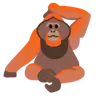 ลิงอุรังอุตัง Emoji 🦧 image - Google Noto Color style