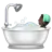 Person Taking Bath: Dark Skin Tone