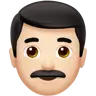 Man: Light Skin Tone Emoji 👨🏻 image - Apple style
