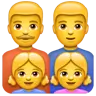 Family: Man, Man, Girl, Girl Emoji 👨‍👨‍👧‍👧 image - WhatsApp style