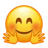 Smiling Face With Open Hands Emoji 🤗 image - Telegram style