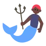 Merperson: Dark Skin Tone Emoji 🧜🏿 image - Tossface style