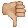 Thumbs Down: Medium-Light Skin Tone Emoji 👎🏼 image - WhatsApp style