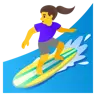 Woman Surfing Emoji 🏄‍♀️ image - Google Noto Color style