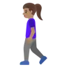 Woman Walking: Medium Skin Tone Emoji 🚶🏽‍♀️ image - Google Noto Color style