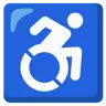 Symbole fauteuil roulant Emoji ♿ image - Google Noto Color style