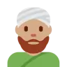 Man Wearing Turban: Medium Skin Tone Emoji 👳🏽‍♂️ image - Twitter / X (Twemoji) style