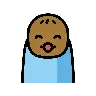Baby: Medium-Dark Skin Tone Emoji 👶🏾 image - OpenMoji style