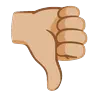 Thumbs Down: Medium-Light Skin Tone Emoji 👎🏼 image - Google Noto Color Animated style