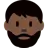 Man: Dark Skin Tone, Beard
