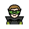 Man Supervillain: Light Skin Tone Emoji 🦹🏻‍♂️ image - OpenMoji style