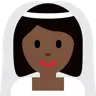 Woman With Veil: Dark Skin Tone Emoji 👰🏿‍♀️ image - Twitter / X (Twemoji) style