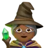 Woman Mage: Medium-Dark Skin Tone Emoji 🧙🏾‍♀️ image - Apple style