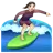 Woman Surfing: Light Skin Tone