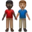Men Holding Hands: Dark Skin Tone, Medium Skin Tone