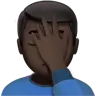 Man Facepalming: Dark Skin Tone Emoji 🤦🏿‍♂️ image - Apple style