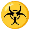 Biohazard Emoji ☣ image - Google Noto Color Animated style