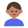 Man Pouting: Medium Skin Tone Emoji 🙎🏽‍♂️ image - Tossface style