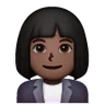 Woman Office Worker: Dark Skin Tone Emoji 👩🏿‍💼 image - Samsung style