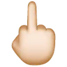 Middle Finger: Light Skin Tone Emoji 🖕🏻 image - Samsung style