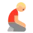 Man Kneeling: Medium-Light Skin Tone
