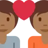 Couple With Heart: Medium-Dark Skin Tone Emoji 💑🏾 image - Twitter / X (Twemoji) style