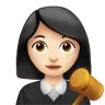 Woman Judge: Light Skin Tone Emoji 👩🏻‍⚖️ image - Apple style