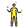 Emoji Giocoleria 🤹 image - OpenMoji style