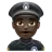 Man Police Officer: Dark Skin Tone