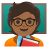 Teacher: Medium-Dark Skin Tone Emoji 🧑🏾‍🏫 image - Google Noto Color style