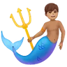 Merman: Medium Skin Tone Emoji 🧜🏽‍♂️ image - Samsung style