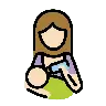 Woman Feeding Baby: Light Skin Tone Emoji 👩🏻‍🍼 image - OpenMoji style