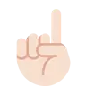 Index Pointing Up: Light Skin Tone Emoji ☝🏻 image - Twitter / X (Twemoji) style