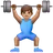 Man Lifting Weights: Medium Skin Tone