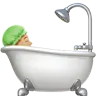 Person Taking Bath: Medium-Light Skin Tone Emoji 🛀🏼 image - Apple style