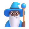 Man Mage: Medium-Dark Skin Tone Emoji 🧙🏾‍♂️ image - Microsoft 3D Fluent style